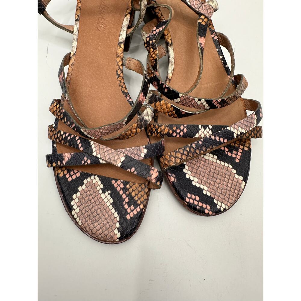 MADEWELL The Lori Sandal in Snake Embossed Leather AH727 // 9 - Picture 5 of 11